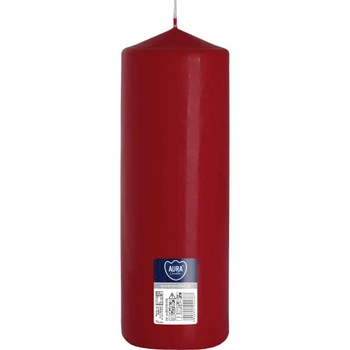 Свеча цилиндр Aura (Bispol) 8х25 см. Бордовая (27420)