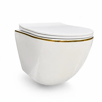 Підвісний унітаз VBI VULCANO WHITE GOLD EDGE