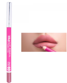 Олівець для губ ZOLA Lip Pencil 03 Pale Rose м’який рожевий із пудровим підтоном