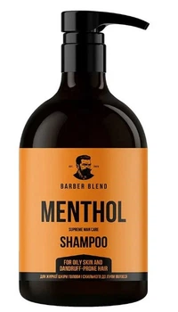 Шампунь для жирної шкіри голови і схильного до лупи волосся Barber Blend Menthol 500 мл