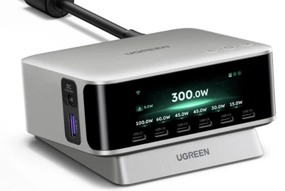 Зарядное устройство UGREEN Nexode Pro 300W с интеллектуальным дисплеем 8 портов, GaN, 5 режимов зарядки