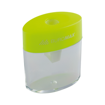 Чинка для олівців BUROMAX TUBE 1 отвір з контейнером BM.4752 Жовта
