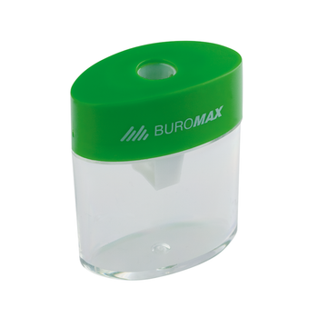 Чинка для олівців BUROMAX TUBE 1 отвір з контейнером BM.4752 Зелена