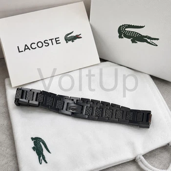 Мужской браслет LACOSTE из нержавеющей стали универсальный 20 см Черный LUX1434