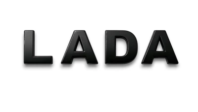 Надпись "Lada" Avtoaks черная матовая 25 мм