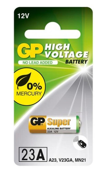 Батарейка высоковольтная GP Alkaline A23 12.0V V23GA щелочная 1 шт. бл