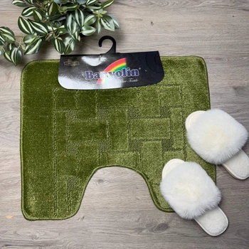 Коврик под унитаз ТМ Banyolin Classik 50х60см CLT12 156-D.Green_U
