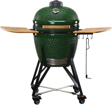 Керамічний гриль Kamado Bono Žalgiris на вугіллі 47 см Зелений (4779039712784)