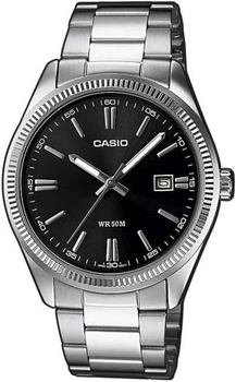 Чоловічий годинник Casio MTP-1302D-1A1 чорний 50 м
