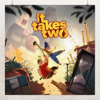 Постер It Takes Two, декор комнаты геймера, A1 60×60 см (id6738)