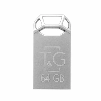 Флешка USB 64GB металл коррозиестойкий для хранения данных T&G 110 стальной