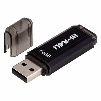 USB флешка Hi-Rali Stark 64GB черный USB 2.0 пластик для хранения и переноса данных