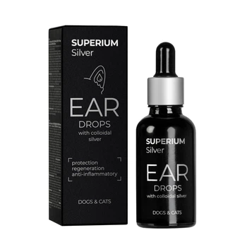 Вушні краплі для котів і собак SUPERIUM Silver з колоїдним сріблом 30 мл (9105)