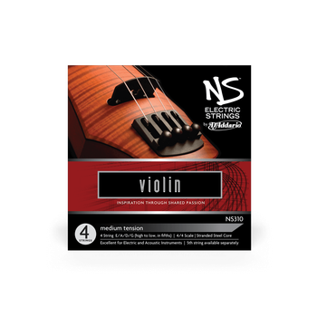 Струны для электронных смычковых инструментов D'Addario NS ELECTRIC VIOLIN STRING SET 4/4 Scale Medium Tension (4 шт.)