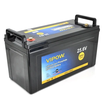 Акумуляторна батарея Vipow LiFePO4 25,6V 50Ah ВМS 40A (330*175*225)