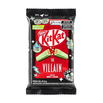 Батончик KitKat The Villain Mint & Dark со вкусом мяты и тёмного шоколада 41,5 г