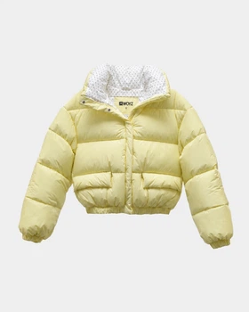 Пуховик жіночий короткий трендовий X-Woyz LS-8972-6 59376 M жовтий