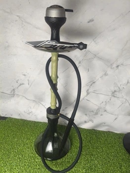 Кальян ATMOS Wood Steel Green — 65 см, стальная шахта, дерево, полный комплект