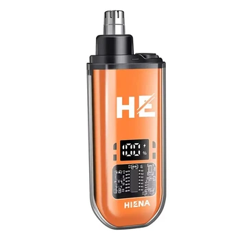 Триммер аккумуляторный для носа и ушей HIENA B001 с цифровым дисплеем USB 3W Orange (3_08551)