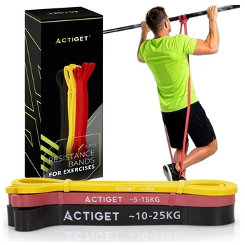Еспандер-петля Actiget Power Band 2-25 кг (резина для фітнесу та спорту) набір 3 шт ACT0047 (LFACT0047)