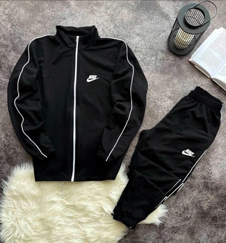 Мужской спортивный костюм Nike демисезонный S черный (N0189)