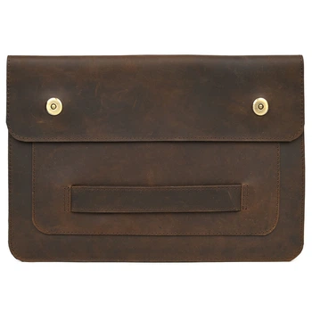 Мужская папка для документов А4 и MacBook из натуральной кожи Crazy Horse, коричневая, TARWA RC-7103-4lx