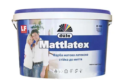 Краска Dufa Mattlatex D100 белая матовая, 7 кг
