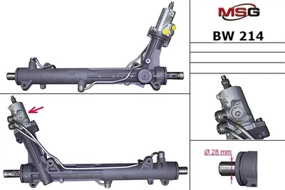 Рулевая рейка с ГУР с тягами BMW 6 E63-64 04-11, BMW 5 E60-61 03-10 MSG BW214 (32106766662, 32106770311, 32106773767)