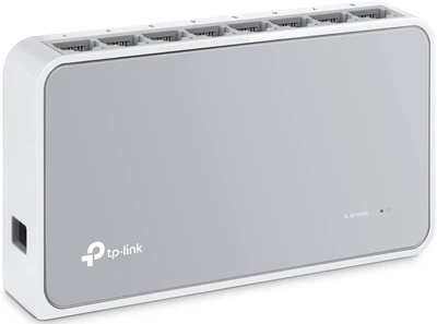 Маршрутизатор TP-Link TL-SF1008D Fast Ethernet 10/100 Мбит/с 8 портов Некерованный Бело-серый (TL-SF1008D)