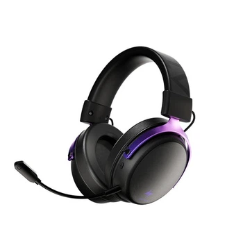 Бездротові ігрові навушники ATK Neptune N9 Ultra / 40kHz / 270 грам / Stellar Purple / Чорний з фіолетовим