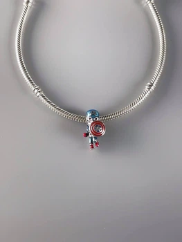 Намистина Pandora «Капітан Америка» Месники 088-22974 S925 ALE, покриття сріблом