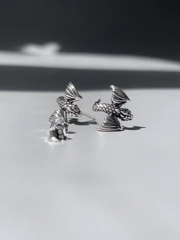 Сережки Pandora «Вигнуті дракони» «Гра Престолів» 088-22844 S925 ALE, покриття сріблом