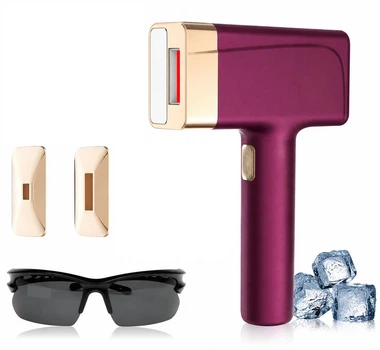 IPL-фотоэпилятор Ice Cooling Pro для тела и лица, 15 Дж, 999 999 вспышек, 2 насадки