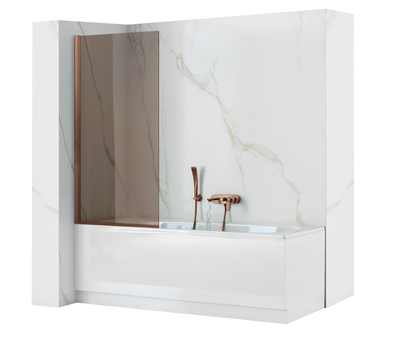 Шторка для ванни Rea Elegant нерухома 70x140 brushed copper REA-W5694