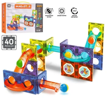 Магнітний конструктор лабіринт-трек Limo Toy TB 004 40 деталей