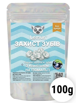 Натуральні льодяники без цукру 100г Ксилітол для зубів, Lemur