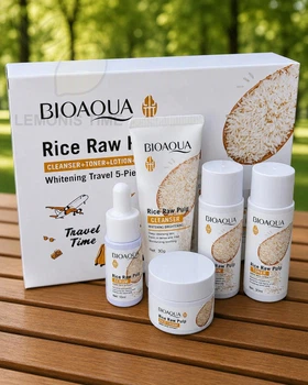 Набор косметики для ухода BIOAQUA Rice Raw Pulp Whitening Travel 5 в 1