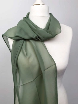 Шарф шовковий SunEarly (сіро-зелений) 160х30см