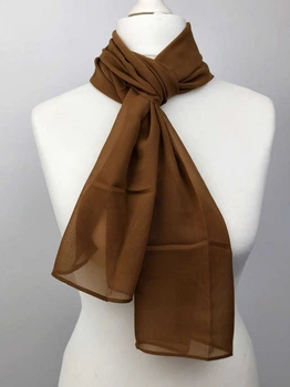 Шарф шовковий SunEarly (коричневий) 160х30см