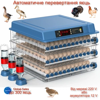 Інкубатор автоматичний на 300 яєць Vertis (220/12В) з цифровим контроллером, автоматичним зволоженням