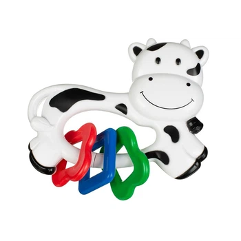 Брязкальце в ручку Корівка з кільцями AKUKU, A0679