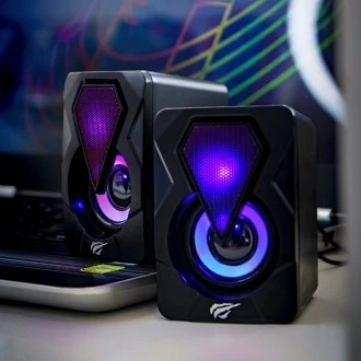 Комп'ютерні колонки HAVIT HV-SK210 mini PRO 2.0, 6 Вт, RGB, Black