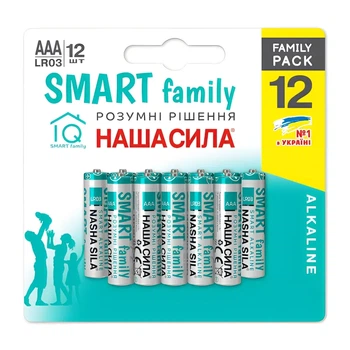 Батарейка НАША СИЛА SMART AAA (LR03) 12 на блистере