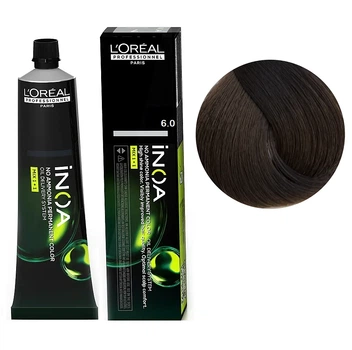 Фарба для волосся стійка без аміаку L'Oreal Professionnel INOA 6/0, 60 мл