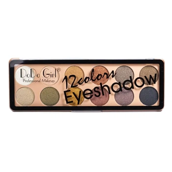 Палетка теней для век DoDo Girl Eyeshadow Unique Colors перламутровые 12 оттенков D3139 , В Золотистый Бежевый Медный Серый