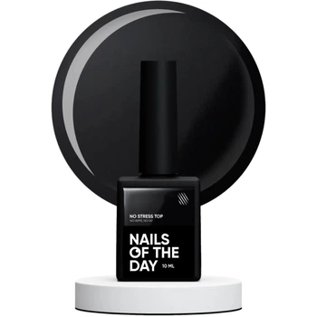 Топ NAILSOFTHEDAY No Stress Top No Wipe Глянцевий антицарапка без ЛШ без УФ-фільтрів 10 мл