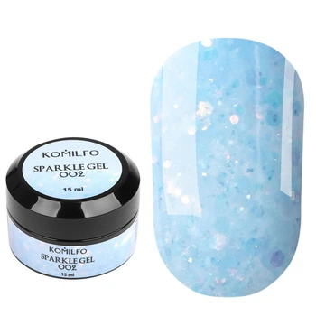 KOMILFO Sparkle Gel Гель для нігтів №02, 15 г