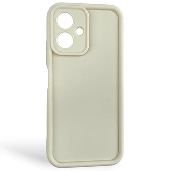 Чехол силиконовый Soft Touch для Tecno Spark Go 2 (KM4) молочный (Полная защита камеры)