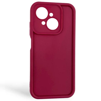 Чехол силиконовый Soft Touch для Tecno Spark Go 2025 бордовый (Полная защита камеры)