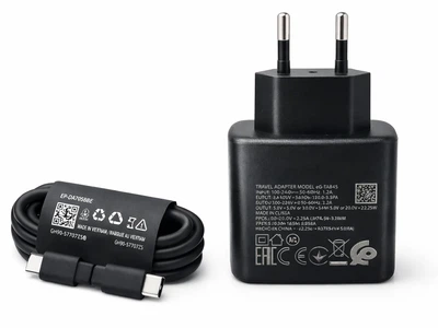 Адаптер живлення 45W USB-C PD 3.0 PPS з кабелем Type-C (швидке заряджання)